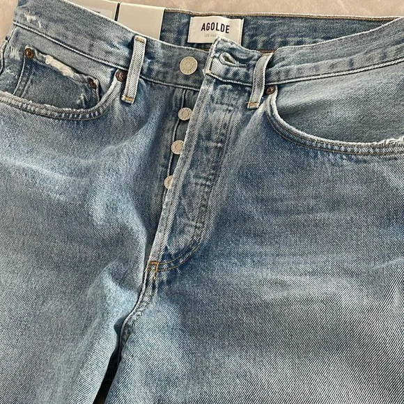NWT Agolde 90s Crop Mid Rise Loose Straight in Replica. Size 27. - Picture 8 of 8